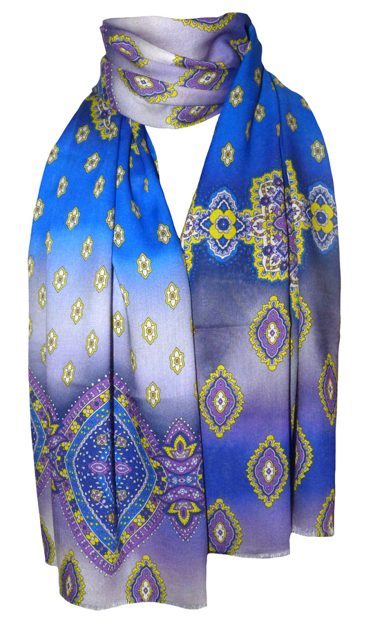 Stola misto lana disegno 54117 variante 21 royal