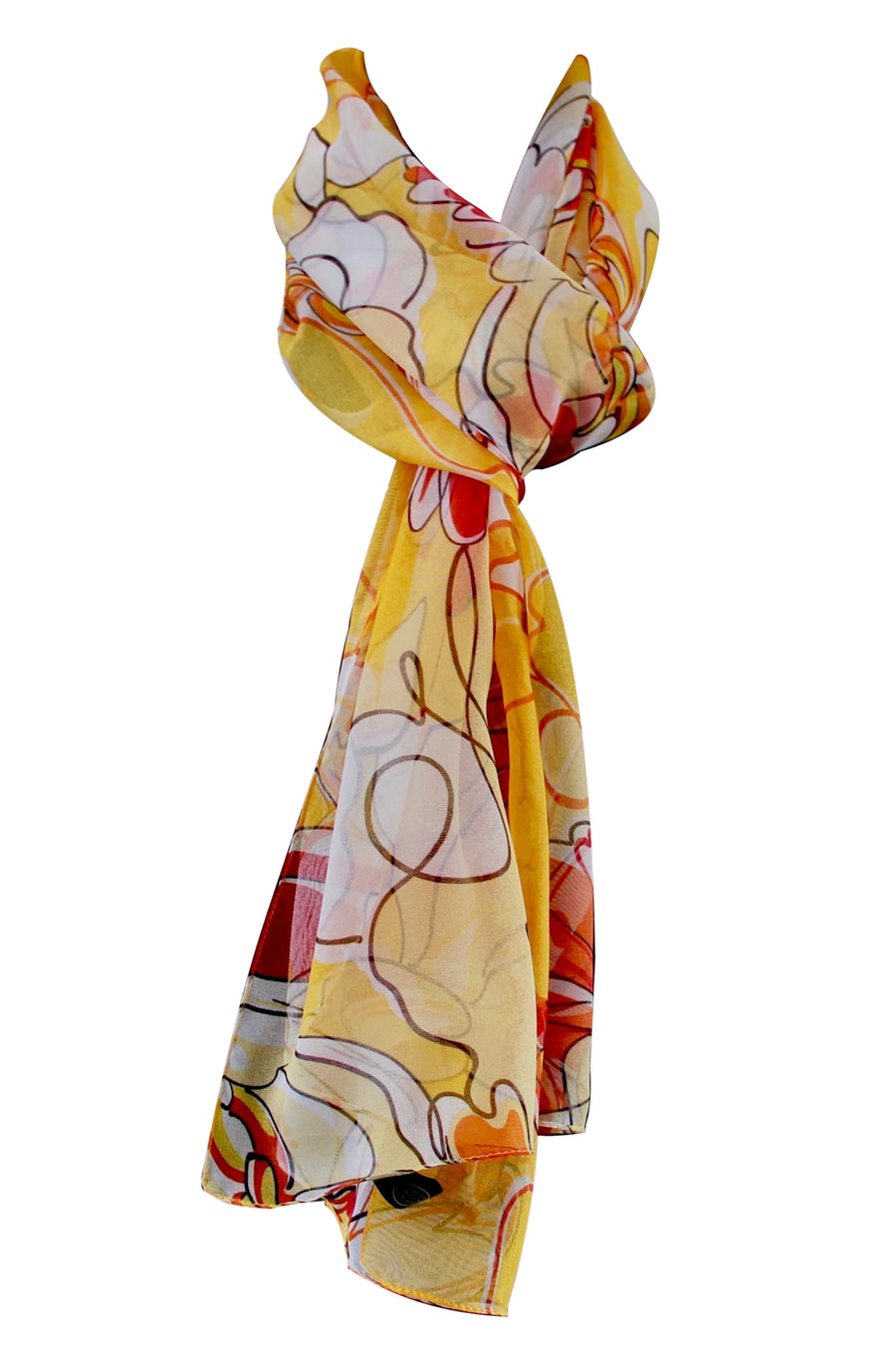 Stola Chiffon poly 100 % dis 54357 var 21 giallo