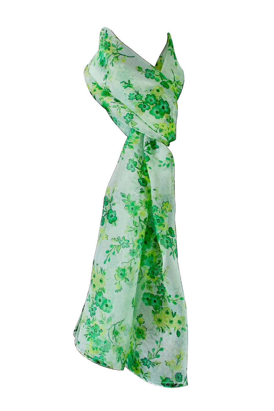 Sciarpa Chiffon poly 100 % dis 17572 var 3 verde