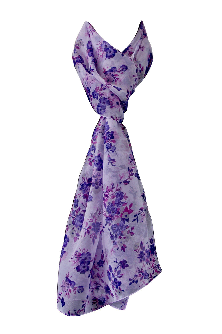 Sciarpa Chiffon poly 100 % dis 17572 var 4 Lilla