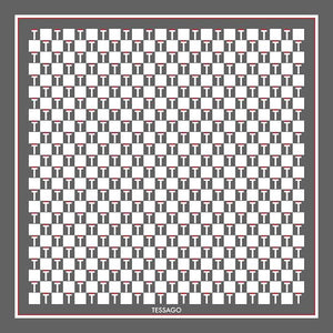 Foulard  Seta 100%  disegno logato Tessago made in Italy