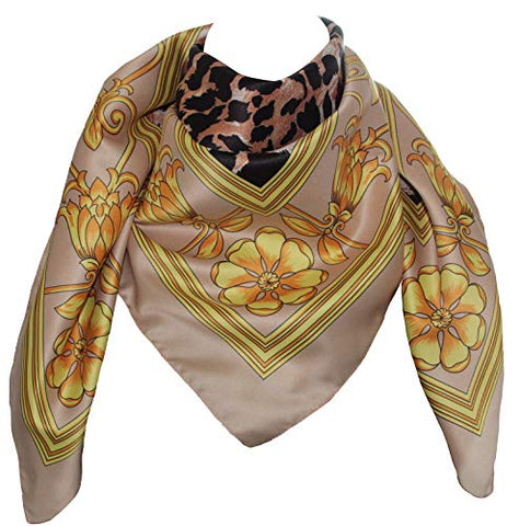 Foulard Poly 100%  dis 62856 var 28 beige