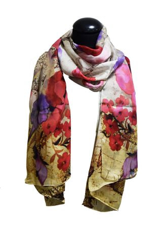 Stola Tessago in seta raso 100% 70x180 cm