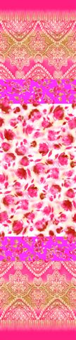 Sciarpa Tessago in seta raso 100% fucsia 35x180 cm