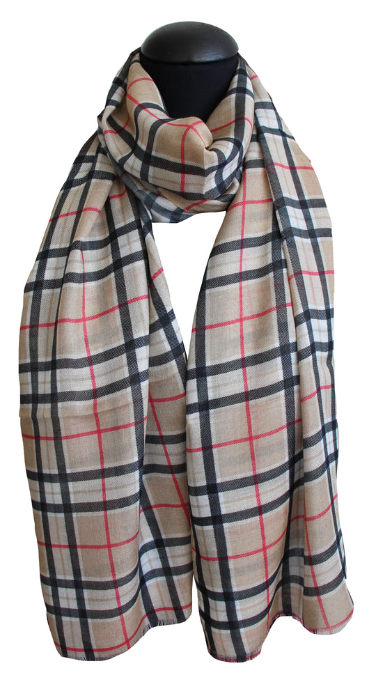 Sciarpa Modal 100 % Fiocco Disegno 56625 Scozzese
