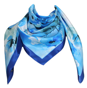 Foulard Seta 100% dis 57698 var 20 Azzurro