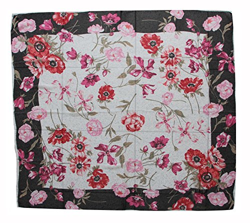 Grand Foulard Seta 100% disegno Fiori