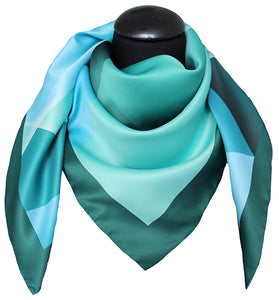 Foulard Poly 100% dis 62785 var  25Verde