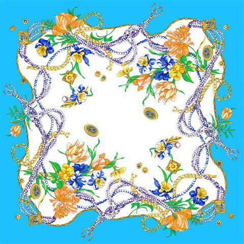 Foulard Poly  100% dis 92641 var 11
