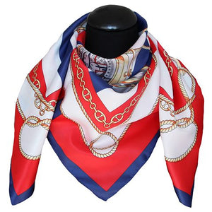 Foulard Seta 100% Twill 12mm dis 62584 var 1 rosso blu