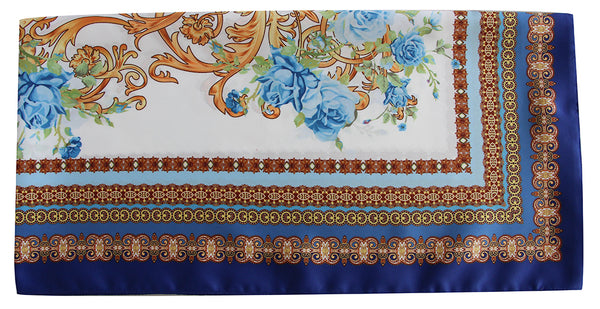Foulard poly 100 % dis 92690 var 2 azzurro