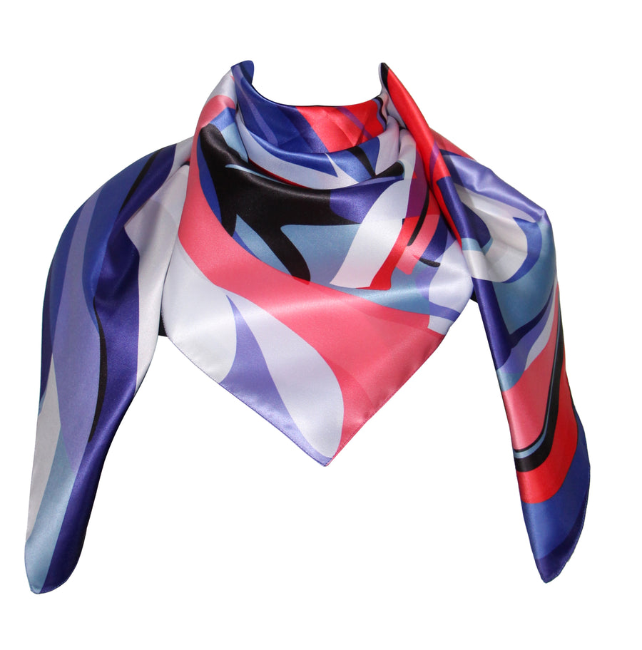 Foulard Poly 100% dis 62736 var 22 Rosso-Viola