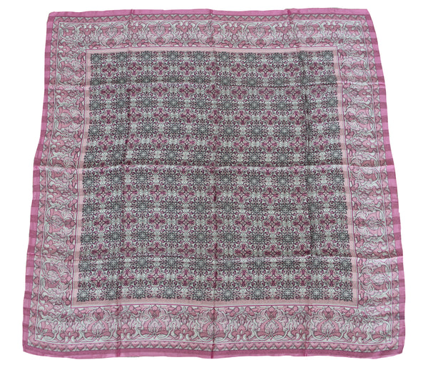 Grand Foulard Seta 100% riga raso pekin silk var rosa grigio