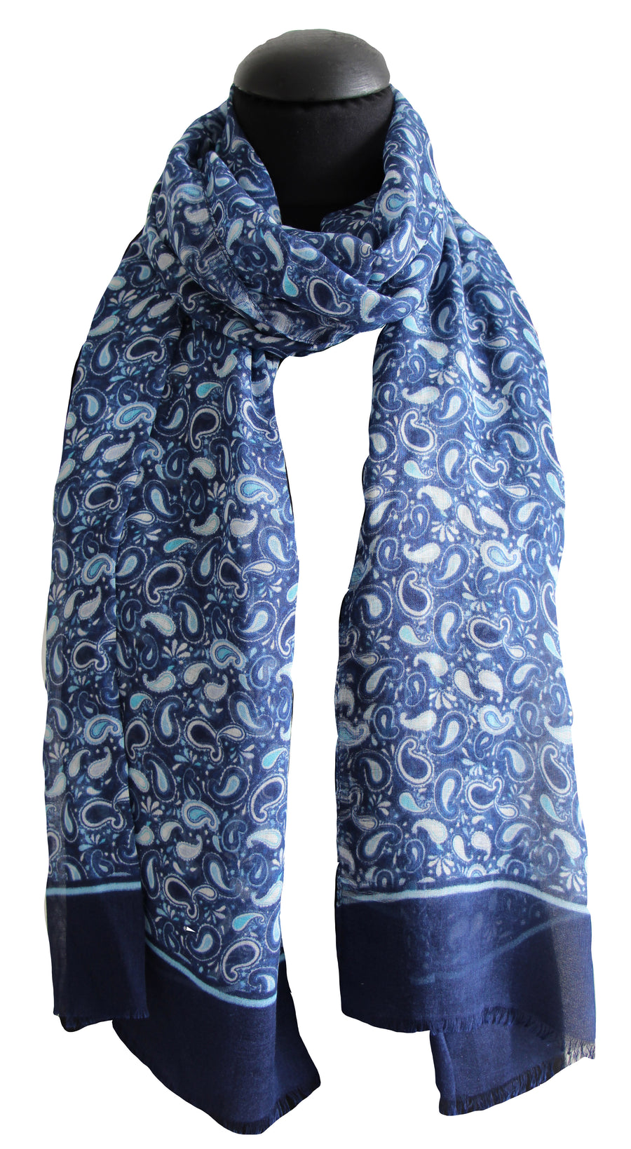 Sciarpa Modal 100% fiocco dis cachemire var blu