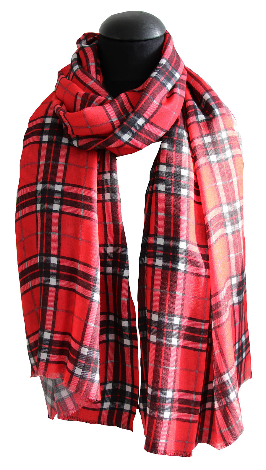 Sciarpa Modal 100 % disegno  scozzese var rosso
