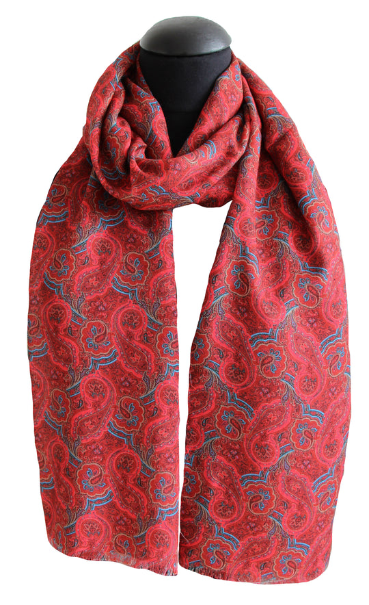 Sciarpa Modal 100%  fiocco dis Cachemir var rosso