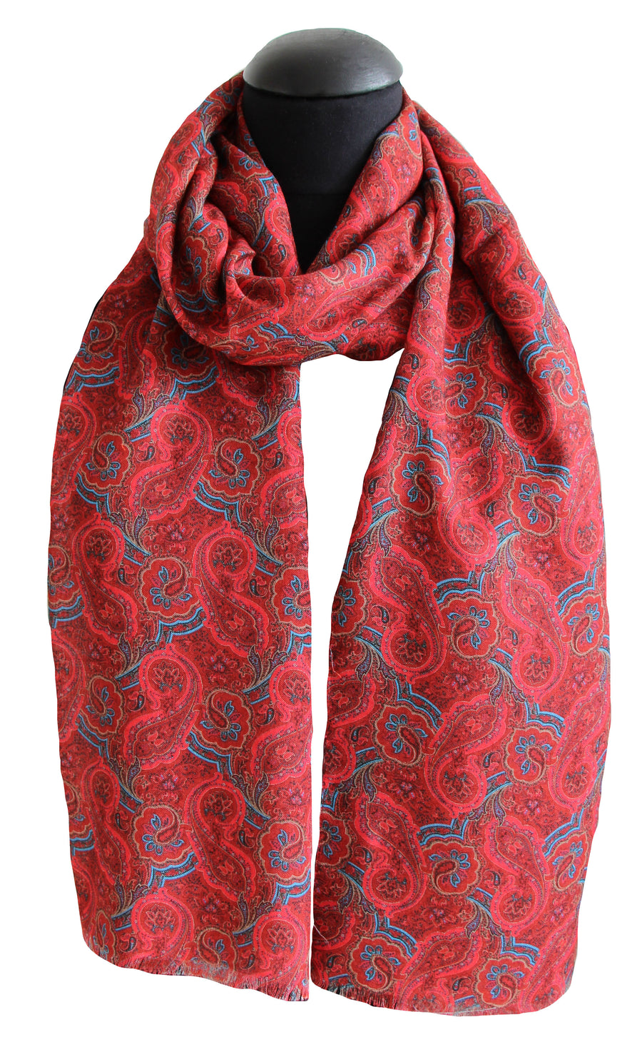 Sciarpa Modal 100%  fiocco dis Cachemir var rosso