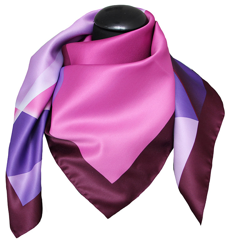 Foulard Poly 100% dis 62785 var 30 bordeaux