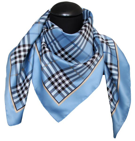 Foulard Poly 100% dis 62689 var azzurro