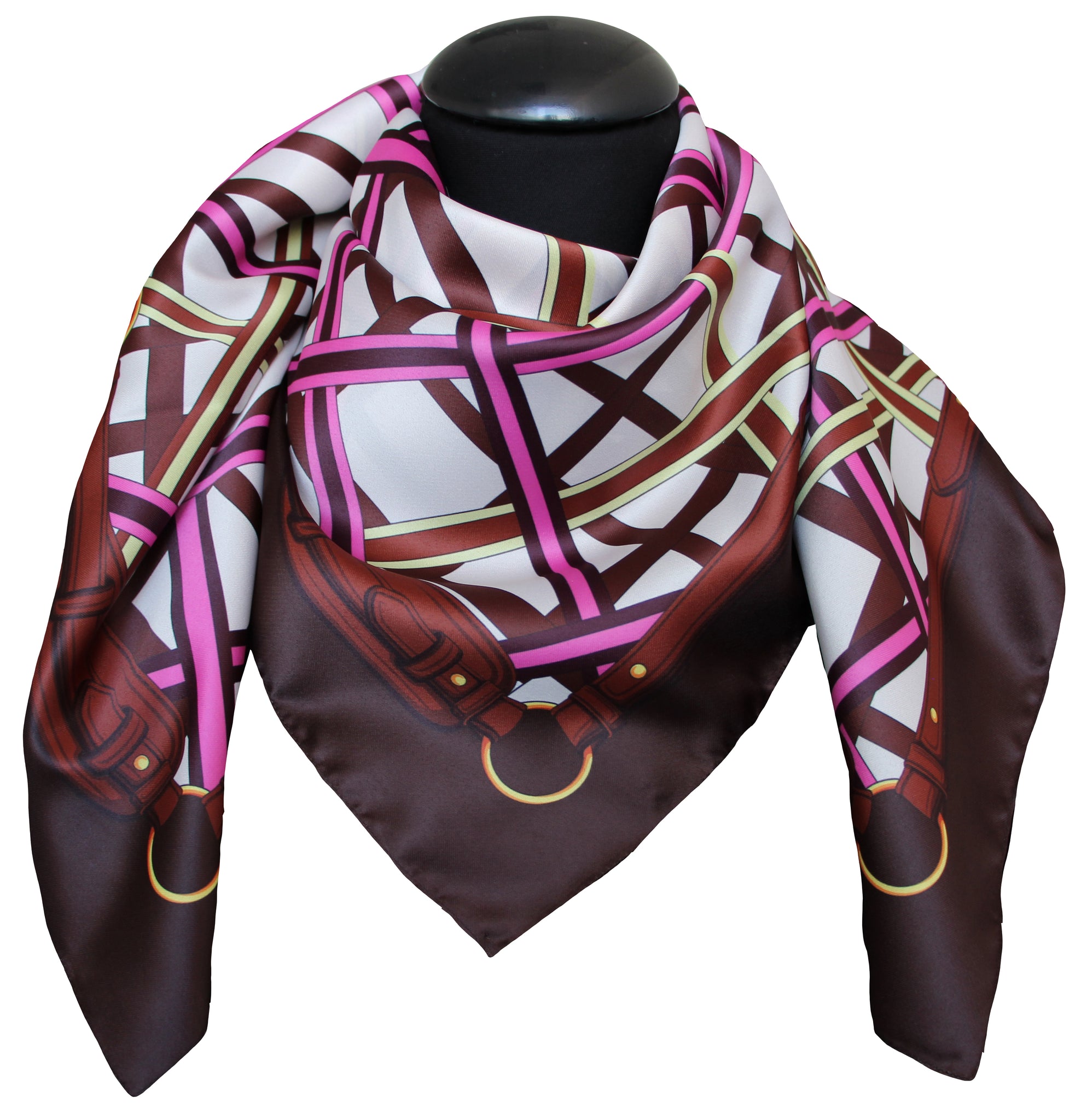 Foulard poly 100% dis 62687 var 3  moro fuxia