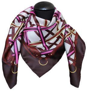 Foulard poly 100% dis 62687 var 3  moro fuxia