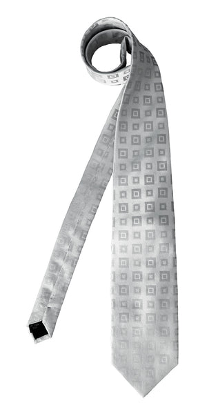 Cravatta dis 3645 Seta 100% jacquard variante bianco cerimonia