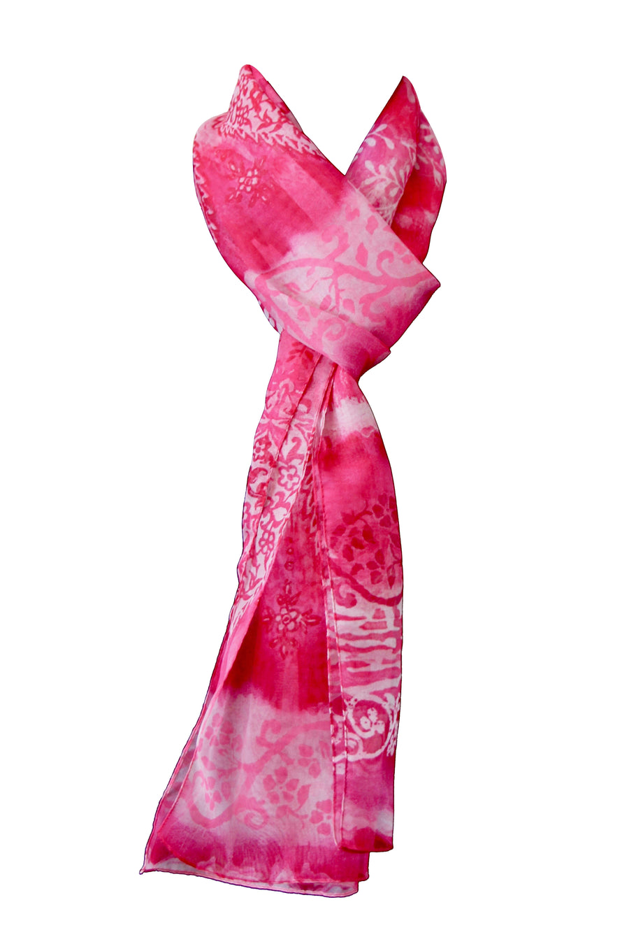 Sciarpa Chiffon poly 100 %  dis 54071 var 22 rosa