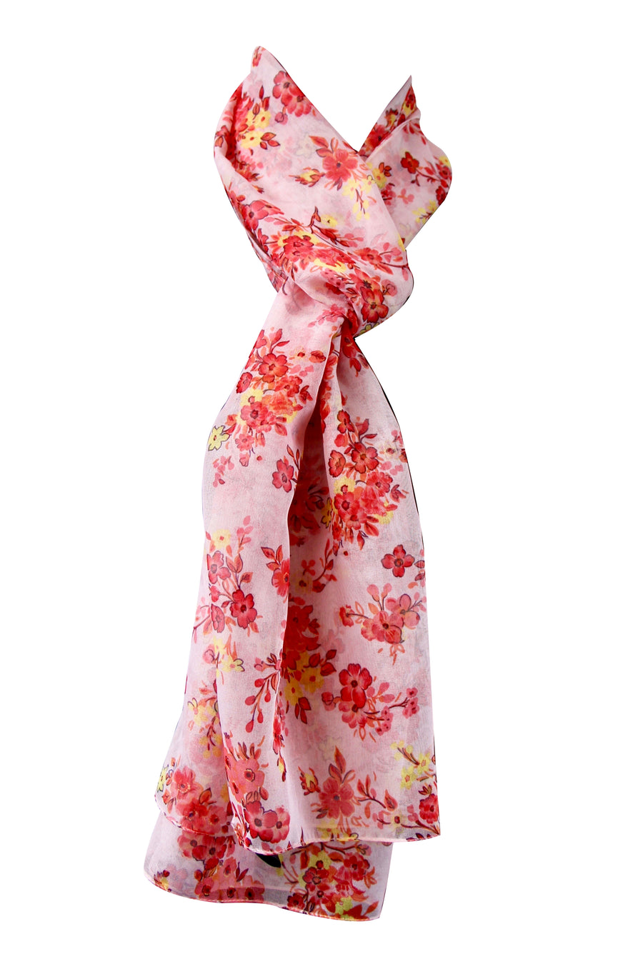 Sciarpa Chiffon poly 100 % dis 17572 var 5 rosa