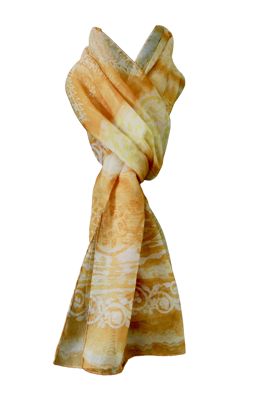 Sciarpa Chiffon poly 100 % dis 54071 var 21 Giallo