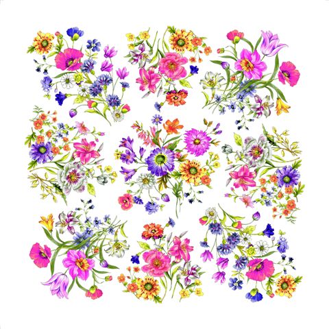 Foulard Poly 100% dis T90004 var 33