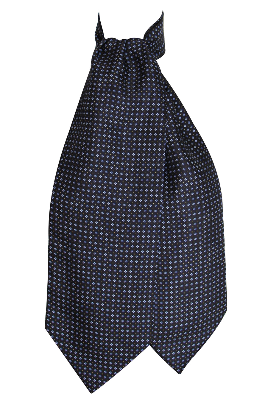 Ascot Tessago in seta 100% blu e azzurro