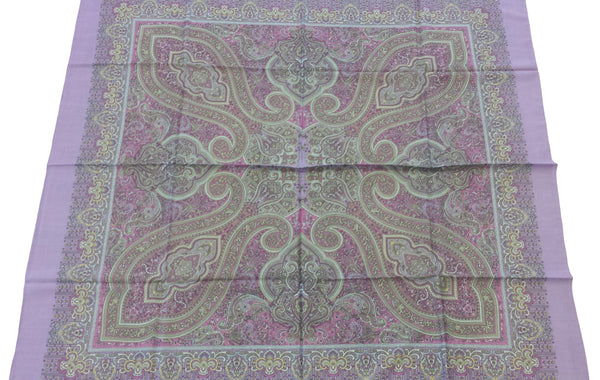 Scialle Lana, dis 6448 variante Lilla mis 140 x 140 pura lana 100%