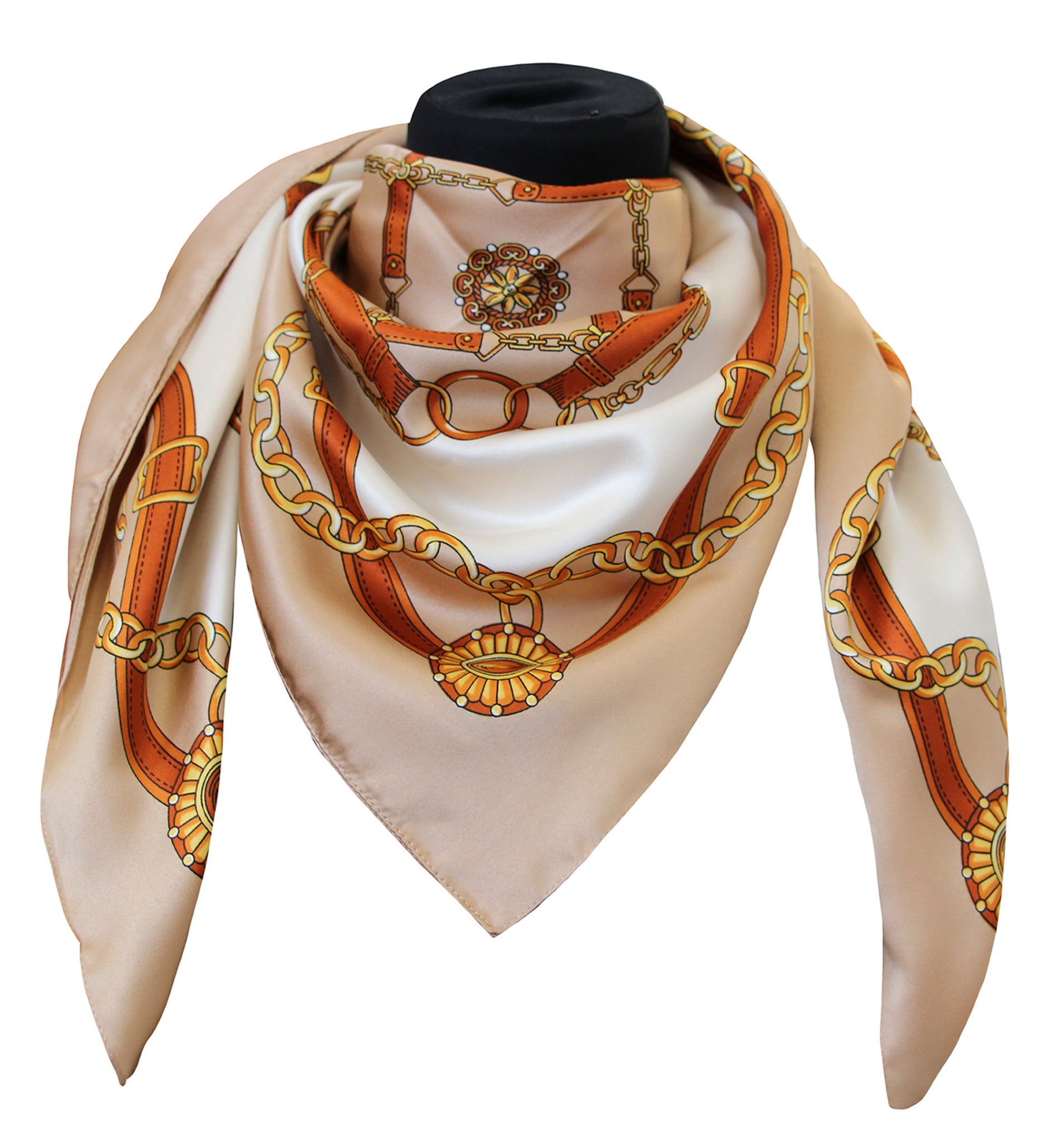 Foulard Poly 100% dis 62679 variante  ecru 8688