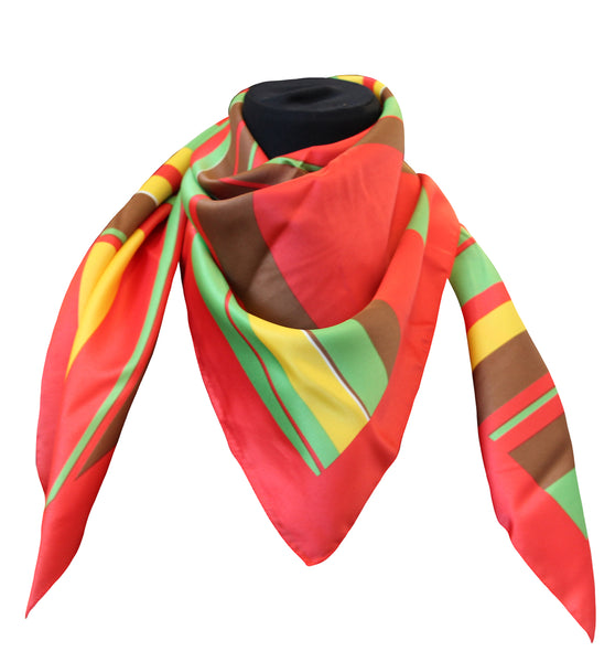 Foulard Poly 100 % dis 62607 var arancio