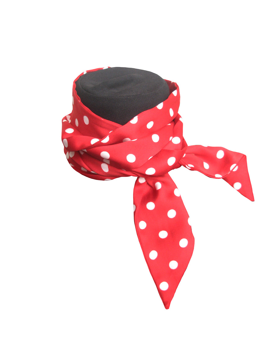 Twilly poly 100%  disegno  pois variante  rosso